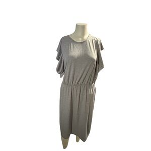 Chic Gray Midi Dress for Women